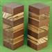 Blank #728 - Peruvian Walnut & Zebrawood - 4 Blanks ~ 1 3/4 x 1 3/4 x 6, Turning Blanks, Wood Turning ~ $39.99